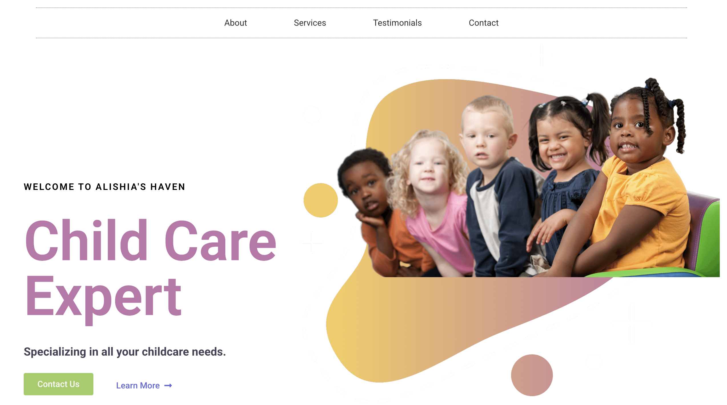 Alishia's Haven website screenshot