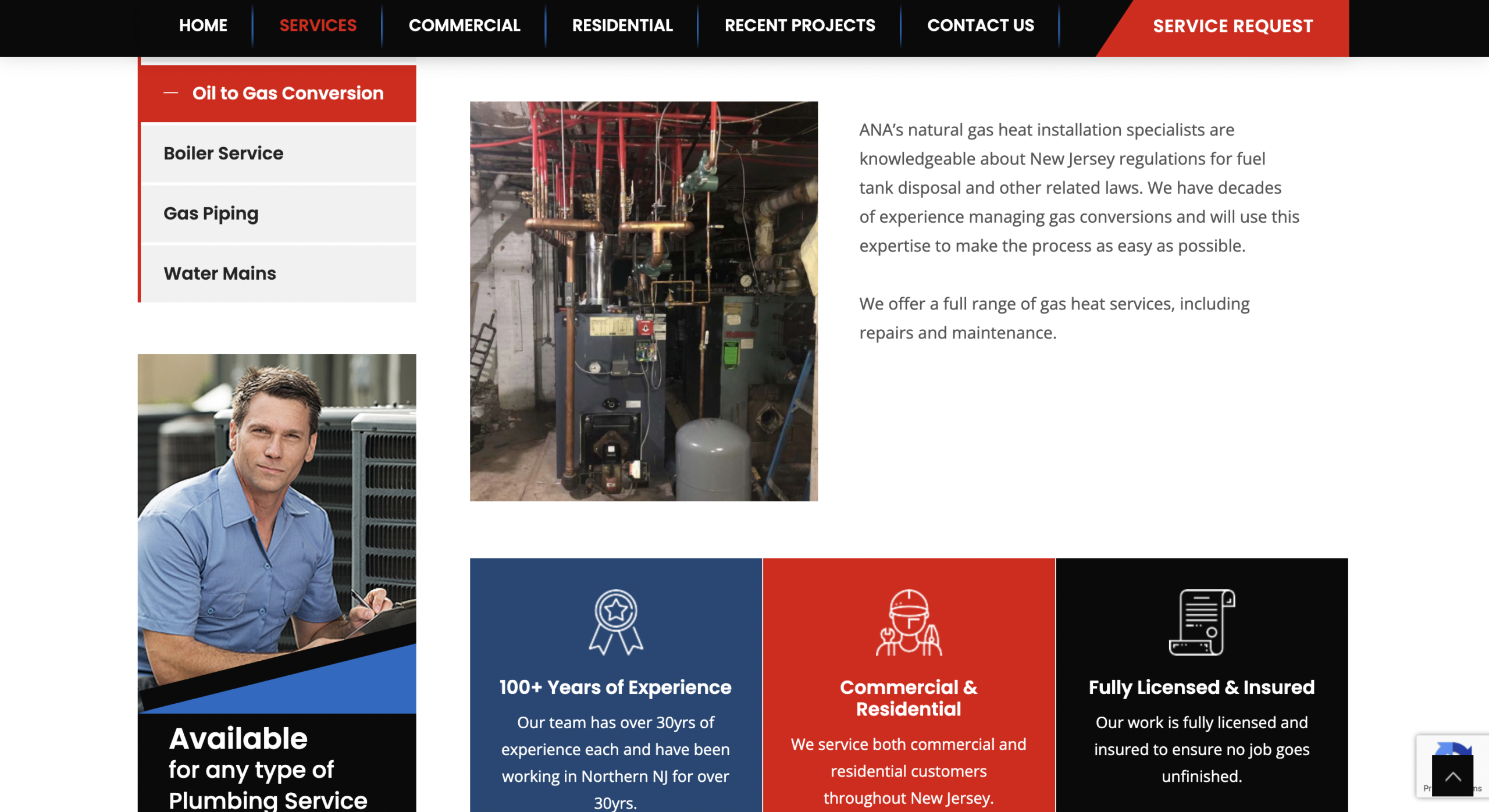 Ana Mechanical website screenshot
